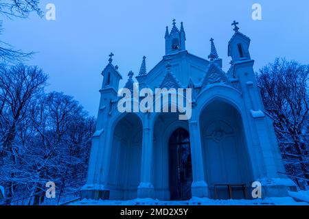 Wien, Vienna: Cappella Sisi, neve nel 19. Döbling, Vienna, Austria Foto Stock