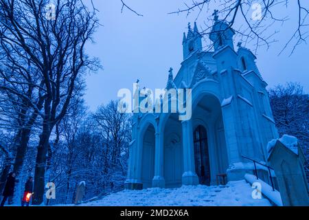 Wien, Vienna: Cappella Sisi, neve nel 19. Döbling, Vienna, Austria Foto Stock