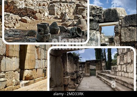 L'antica sinagoga di Cafarnaum (Israele) Foto Stock