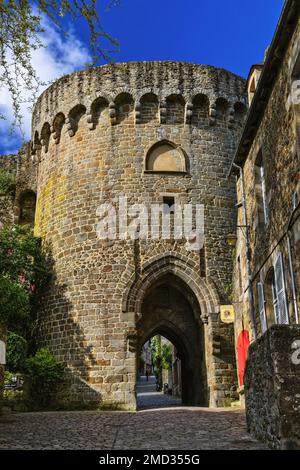 Francia. Bretagna. Cotes-d'Armor (22) Dinan. Il 14th ° secolo Jerzual porta Foto Stock