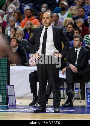 Madrid, Spagna. 22nd Jan, 2023. 22th gennaio 2023; Wizink Center; Madrid; Spagna; Liga Endesa ACB; Real Madrid vs Rio Breogan; Chus Mateo (Madrid) 900/Cordon Press Credit: CORDON PRESS/Alamy Live News Foto Stock