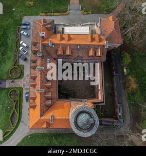 Complesso turistico e ricreativo nella città di Uniejow, Polonia. Foto Stock