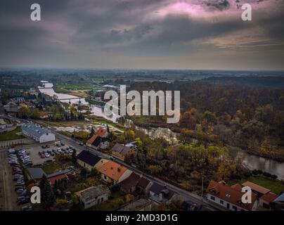 Complesso turistico e ricreativo nella città di Uniejow, Polonia. Foto Stock