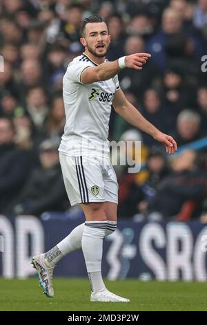 Leeds, Regno Unito. 22nd Jan, 2023. Jack Harrison #11 di Leeds United dà istruzioni alla sua squadra durante la partita della Premier League Leeds United vs Brentford a Elland Road, Leeds, Regno Unito, 22nd gennaio 2023 (Foto di Mark Cosgrove/News Images) a Leeds, Regno Unito il 1/22/2023. (Foto di Mark Cosgrove/News Images/Sipa USA) Credit: Sipa USA/Alamy Live News Foto Stock