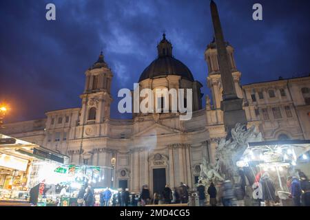 Chiesa di Sant'Agnese ad Agonia in piazza Navona Foto Stock