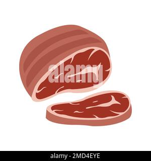 modello di disegno vettoriale logo meat icon Foto Stock