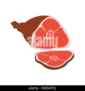 modello di disegno vettoriale logo meat icon Foto Stock