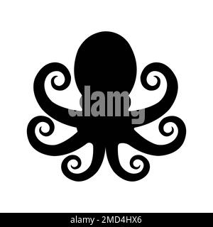 modello di disegno vettoriale logo octopus icon Foto Stock