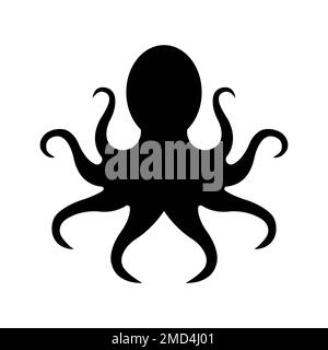 modello di disegno vettoriale logo octopus icon Foto Stock