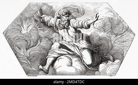 La loggia di Raffaello. Dio che crea il cielo e la terra. Le Arti del Medioevo e al periodo del Rinascimento di Paul Lacroix, 1874 Foto Stock