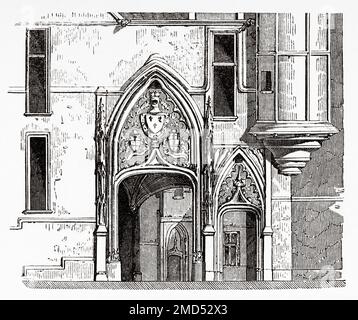 Hotel de Sens. L'Hotel des archeveques de Sens è un albergo medievale particulier, o residenza privata, nel Marais, nel 4th° arrondissement di Parigi, Francia. Le Arti del Medioevo e al periodo del Rinascimento di Paul Lacroix, 1874 Foto Stock