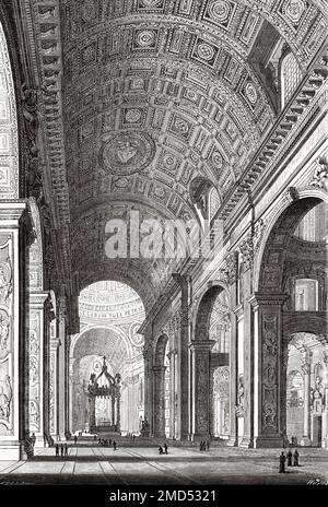 Basilica di San Pietro, Roma. Italia. Le Arti del Medioevo e al periodo del Rinascimento di Paul Lacroix, 1874 Foto Stock