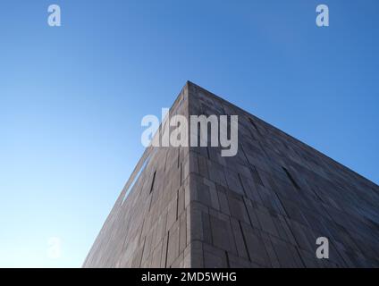 Vienna, Austria, 2019 dicembre: Vista sul MUMOK, il Museo d'arte moderna del Museumsquartier di Vienna Foto Stock