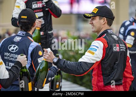 OGIER Sebastien (fra), TOYOTA GR Yaris Rally1 Hybrid, ritratto durante la Rallye Automobile Monte Carlo 2023, 1st° round del WRC World Rally Car Championship 2023, dal 19 al 22 gennaio 2023 a Monte Carlo, Monaco - Foto: Nikos Katikis/DPPI/LiveMedia Foto Stock