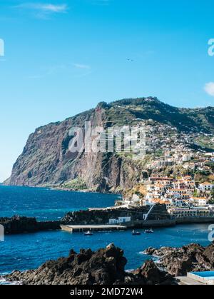 Câmara de Lobos, villaggio vicino a Funchal sull'isola di Madeira, Portogallo Foto Stock