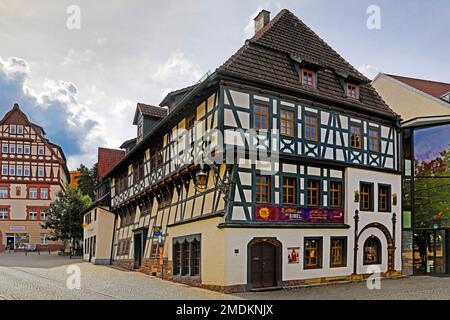 Lutherhaus nel centro storico, patrimonio europeo, Germania, Thueringen, Eisenach Foto Stock