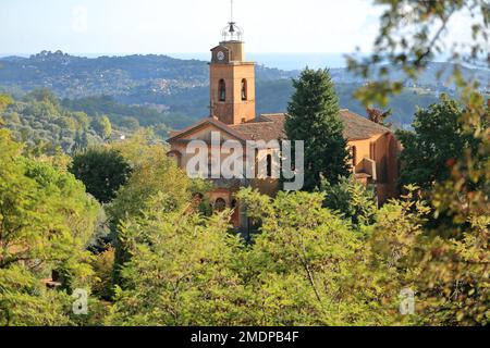 Magagnosc, Chiesa di Saint Laurent, comune di Grasse, Alpi Marittime, 06, Costa Azzurra, Francia Foto Stock