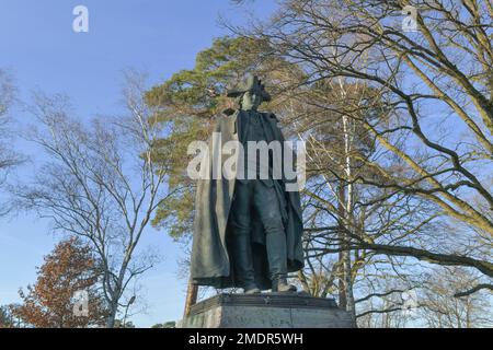 Monumento, Friedrich Wilhelm Ludolf Gerhard Augustin von Steuben, Clayallee, Dahlem, Berlino, Germania Foto Stock