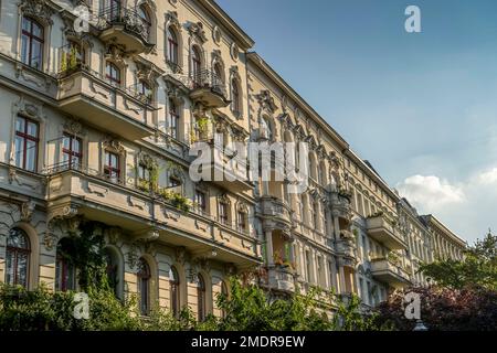 Vecchi edifici, Planufer, Kreuzberg, Berlino, Germania Foto Stock