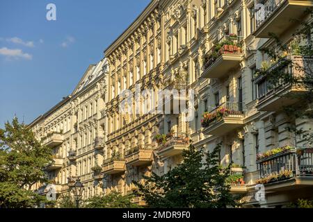 Vecchi edifici, Planufer, Kreuzberg, Berlino, Germania Foto Stock