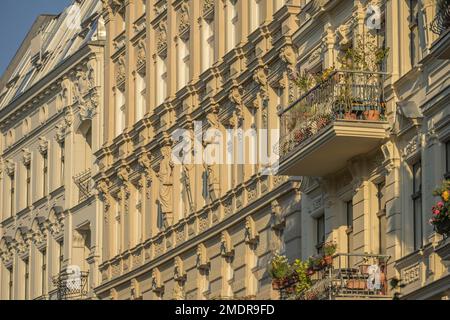 Vecchi edifici, Planufer, Kreuzberg, Berlino, Germania Foto Stock