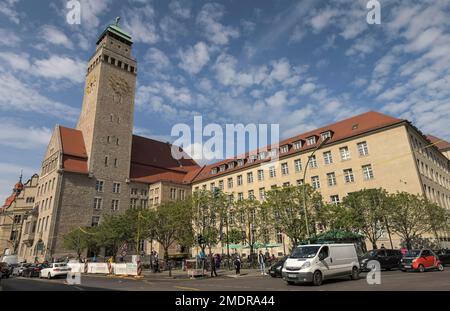 Municipio di Neukoelln, Karl-Marx-Strasse, Neukoelln, Berlino, Germania Foto Stock