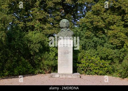 Monumento a Alexander Pushkin, Weimar, Turingia, Germania Foto Stock