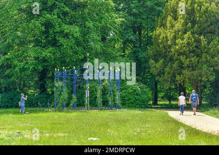 Busto di Henriette Sontag, Fuerst-Pueckler-Park Branitz, Cottbus, Brandeburgo, Germania Foto Stock