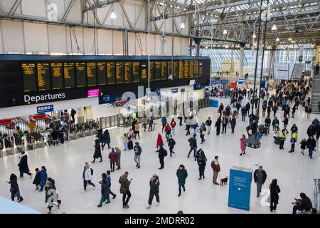 Stazione Waterloo di Londra Foto Stock