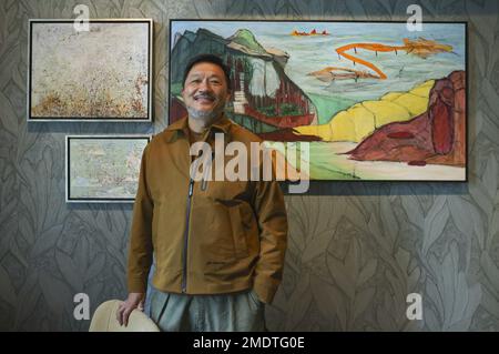 Danny Yip Kwok-cheung, proprietario e chef del Presidente in Central. 03JAN23 SCMP/Jonathan Wong Foto Stock