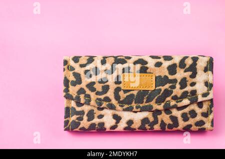 Makeup case per donne con impronta animale stampa. Foto Stock