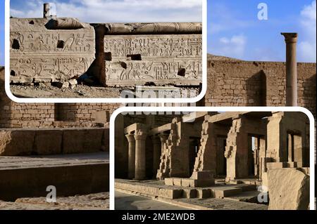 Tempio di Sobek e Haroeris, Kom Ombo, Egitto, Nord Africa Foto Stock