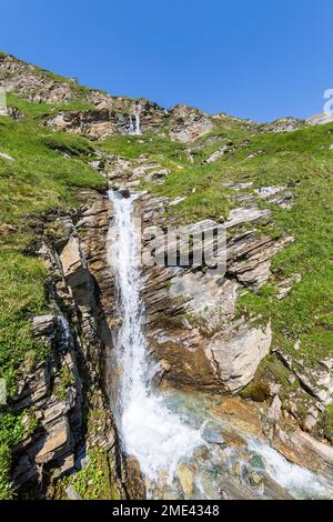 Austria, Carinzia, cascata di Nassfeld nel Parco Nazionale degli alti Tauri Foto Stock