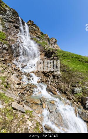 Austria, Carinzia, cascata di Nassfeld nel Parco Nazionale degli alti Tauri Foto Stock