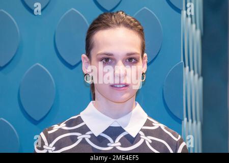 Roma, Italia. 23rd Jan, 2023. L'attrice italiana Sara Serraiocco partecipa alla foto del film "il primo giorno della mia vita" all'Hotel Bernini di Roma (Foto di Matteo Nardone/Pacific Press/Sipa USA) Credit: Sipa USA/Alamy Live News Foto Stock