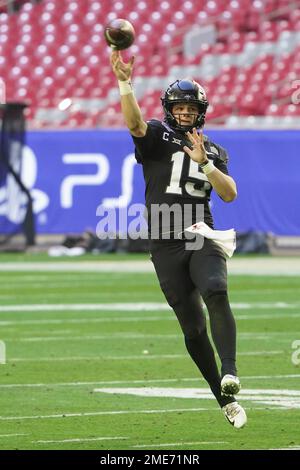 Joe Burrow, quarterback dello stato dell'Iowa, in azione. Foto Stock