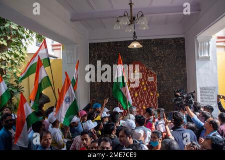 Kolkata, Bengala Occidentale, India. 23rd Jan, 2023. 126th° compleanno Celebrazione a Netaji Bhawan. Kolkata di Govt. Del Dipartimento del Turismo dell'India, Ministero del Turismo in associazione con Netaji Research Bureau il 23rd gennaio 2023. (Credit Image: © Amlan Biswas/Pacific Press via ZUMA Press Wire) SOLO PER USO EDITORIALE! Non per USO commerciale! Foto Stock