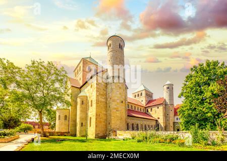 Città vecchia di Hildesheim, Germania Foto Stock