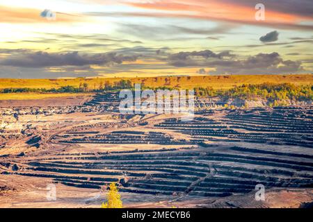 Miniera di opencast, Schoeningen, Germania Foto Stock