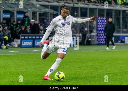 Milano, Italia - gennaio 23 2023 - Inter-Empoli serie A - ebuehi tyronne empoli Credit: Christian Santi/Alamy Live News Foto Stock