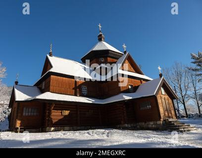 Chiesa di Hutsul a Kryvorivnya, Ivano-Frankivsk Oblast. Ucraina. Foto Stock