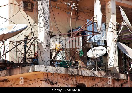 Casa d'epoca a Banjul, Gambia, Africa Occidentale Foto Stock