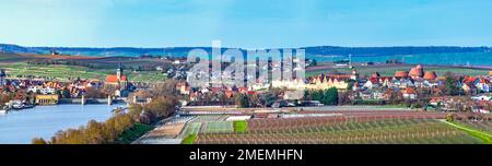 Lauffen am Neckar città in Germania, Baden Wuerttemberg Foto Stock