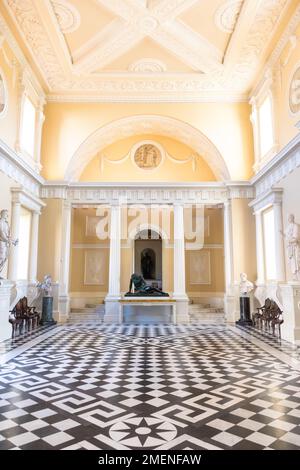 Great Hall of Syon House, Londra casa dei Duchi di Northumberland, la famiglia Percy, per oltre 400 anni, Londra, Inghilterra Foto Stock