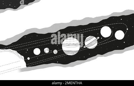 Sistema solare Foto Stock