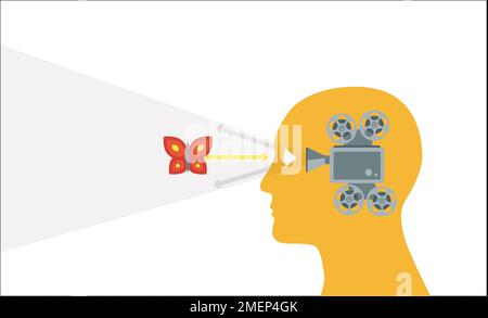 L'uomo percepisce Foto Stock