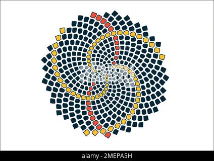 Illustrazione del modello di semi di girasole Foto Stock