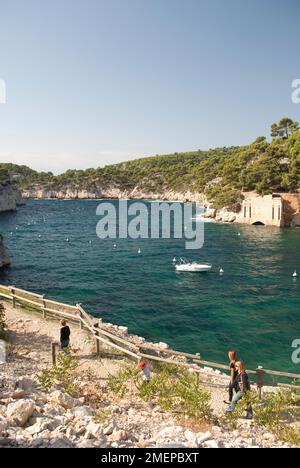 Francia, Bouches-du-Rhone, vicino a Marsiglia, Cassis, calanque a Port Miou Foto Stock