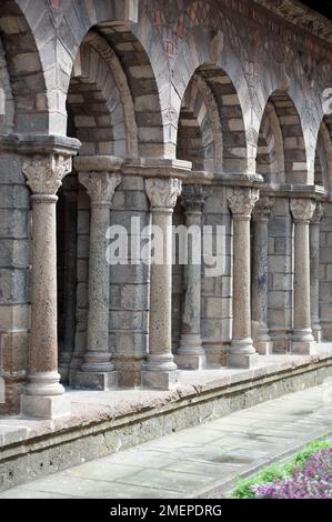 Francia, Auvergne, alta Loira, le Puy-en-Velay, le Puy Cattedrale (Cattedrale di Notre-Dame du Puy), archi e colonne Foto Stock