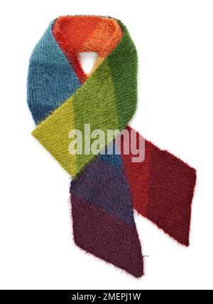 Sciarpe mohair a righe Foto Stock